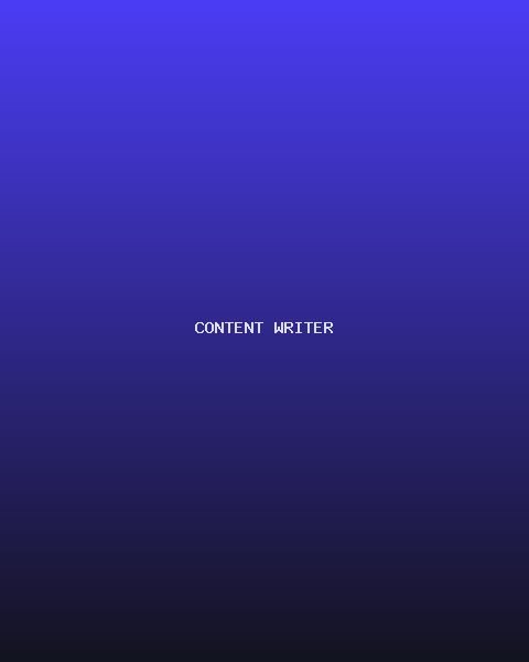 Content Writer